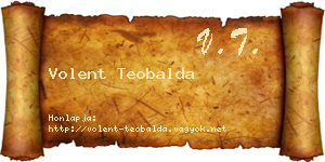 Volent Teobalda névjegykártya